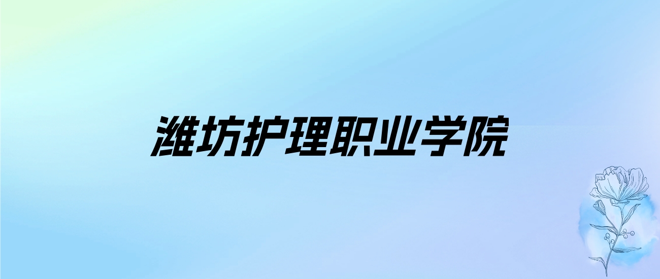 2024年潍坊护理职业学院学费明细：一年4800-12000元（各专业收费标准）