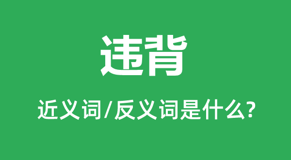 违背的近义词和反义词是什么,违背是什么意思