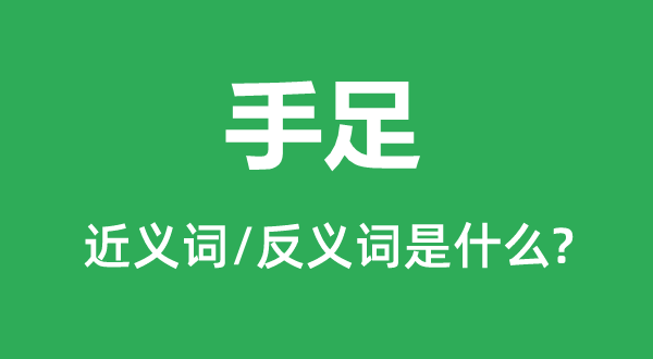 手足的近义词和反义词是什么,手足是什么意思