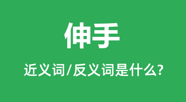 伸手的近义词和反义词是什么,伸手是什么意思