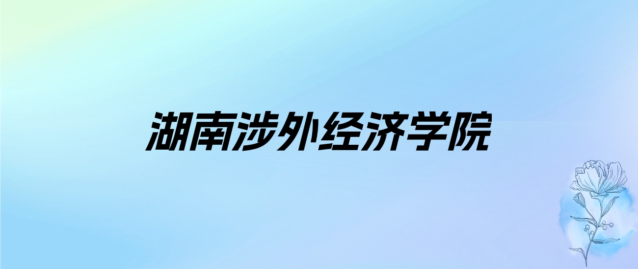 2024年湖南涉外经济学院学费明细：一年19600-32800元（各专业收费标准）