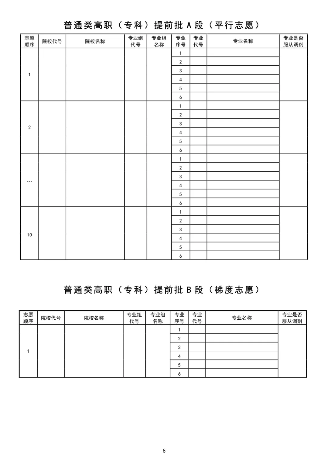 2024高考志愿表样本图片（看已经填写好的模板）