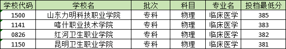 380分能学临床医学吗？仙桃职业学院最低389分